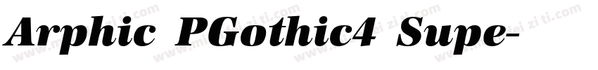 Arphic PGothic4 Supe字体转换